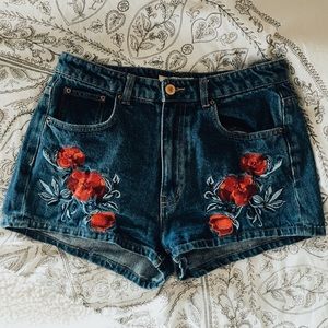 H&M Coachella line denim shorts.